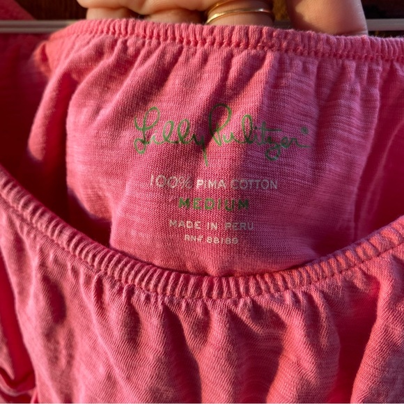 Lilly Pulitzer Asymmetrical Neckline Ruffle Tank Top - Picture 4 of 4